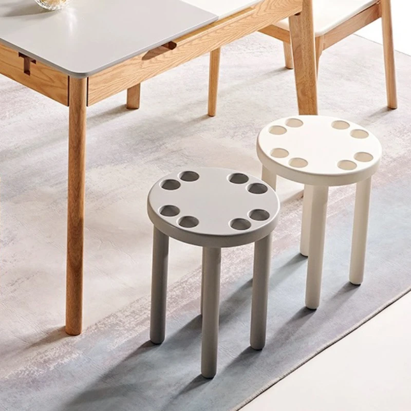 Табурет низкий винтажный мебель напольный стул белый кухонный для столовой