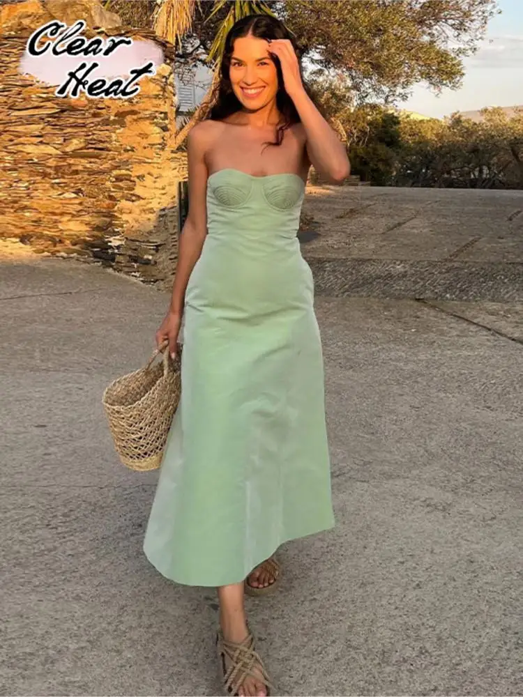 

Женское сексуальное однотонное платье с открытыми плечами и открытой спиной, облегающее платье без рукавов с высокой талией, облегающие бедра, модные женские халаты для отпуска