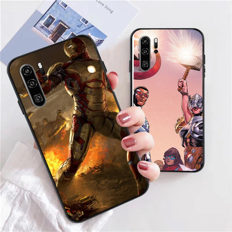 

Marvel Iron Man Phone Cases For Huawei Honor P30 P40 Pro P30 Pro Honor 8X V9 10i 10X Lite 9A Soft TPU Carcasa Back Cover