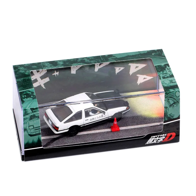 Масштаб 1:64 Mini Toyota Sprinter Trueno GT APEX AE86 Takumi Fujiwara Модель автомобиля Литье под давлением