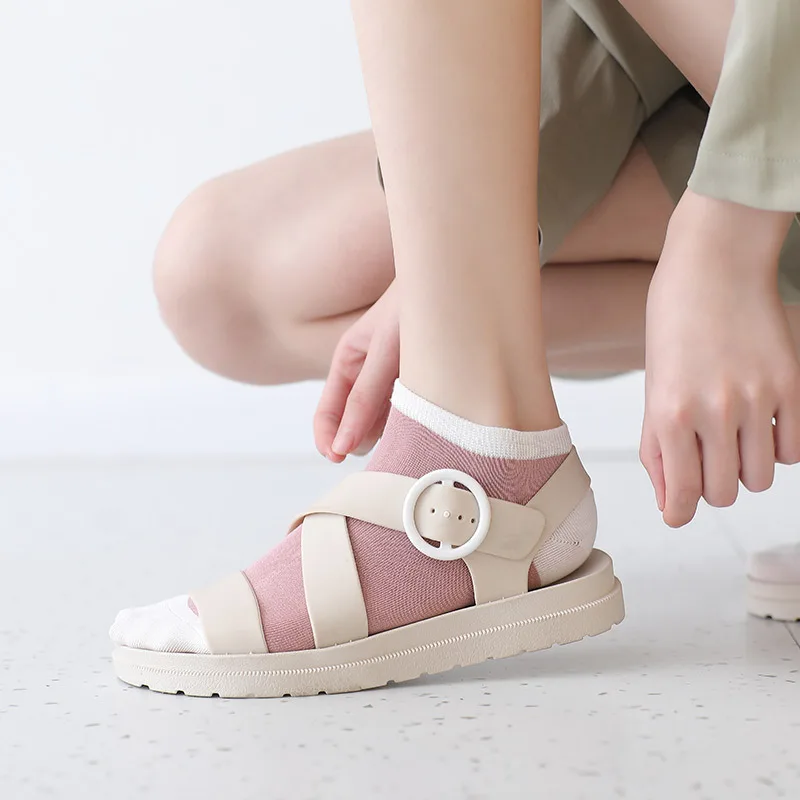 5 пар/лот модные хлопковые элегантные милые розовые женские короткие носки для