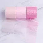 Радужная Тюлевая лента 6 см, 12 см, волшебные цветные сетчатые линии, Illurory, органза, радужная сетчатая лента с принтом, сделай сам, материалы для шитья