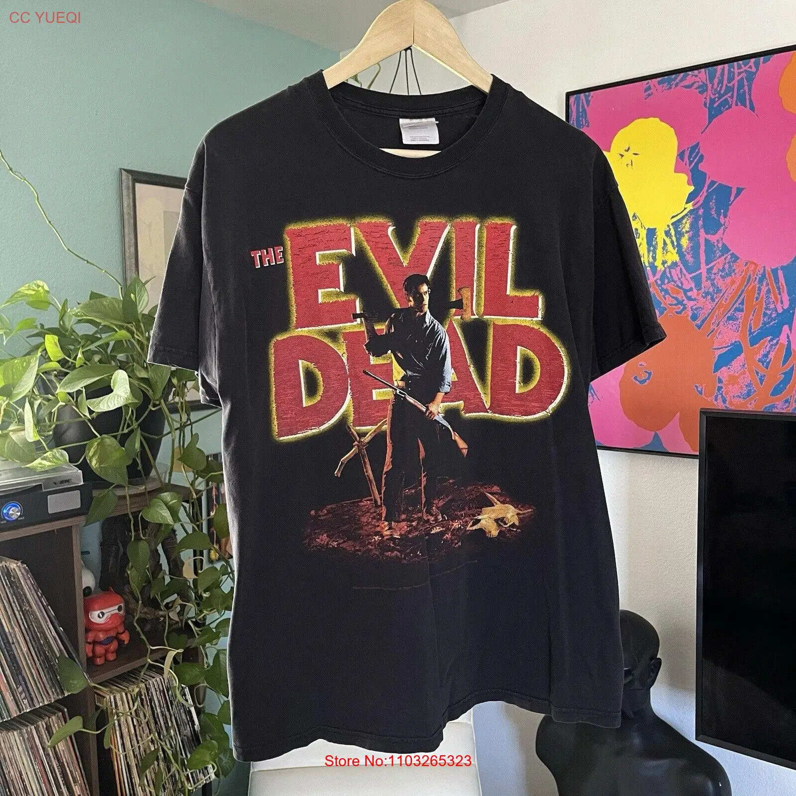 Винтажный Y2K редкий злый мертвый большой графический L фильм ужасов промо