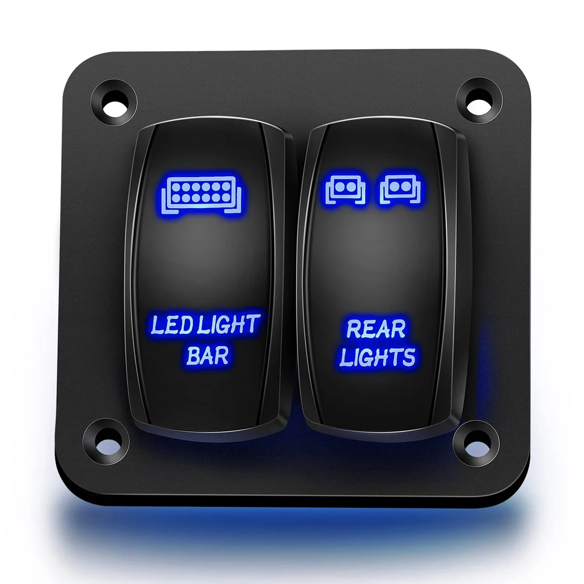 

2-х клавишный выключатель, панель, светильник выключатель цепи, защита светодиодный, выключатель для автомобиля, грузовика, фургона, морской синий