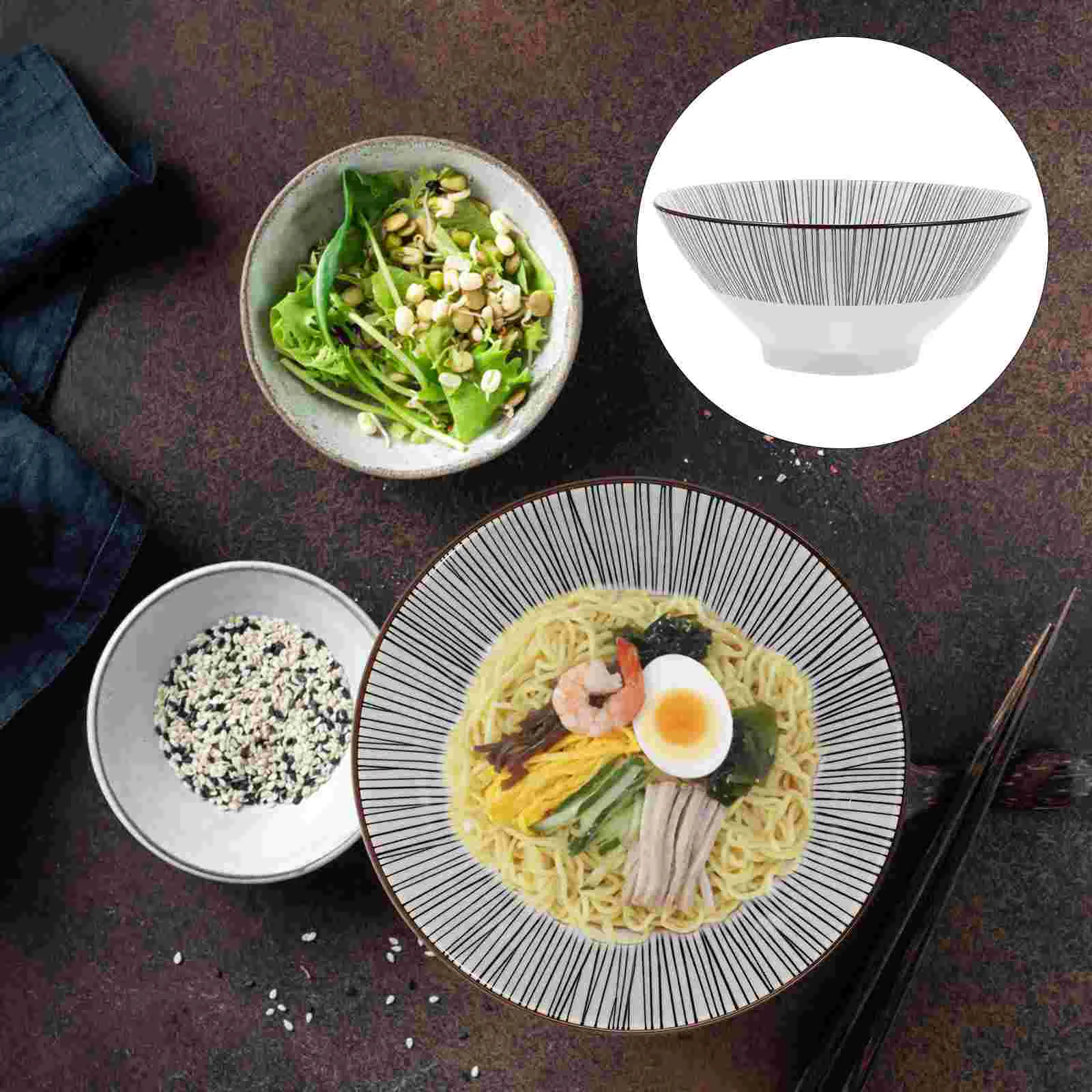 

Ceramic Noodle Bowl Creative Ramen Bowl Japanese Style Soup Bowl Noodle Container