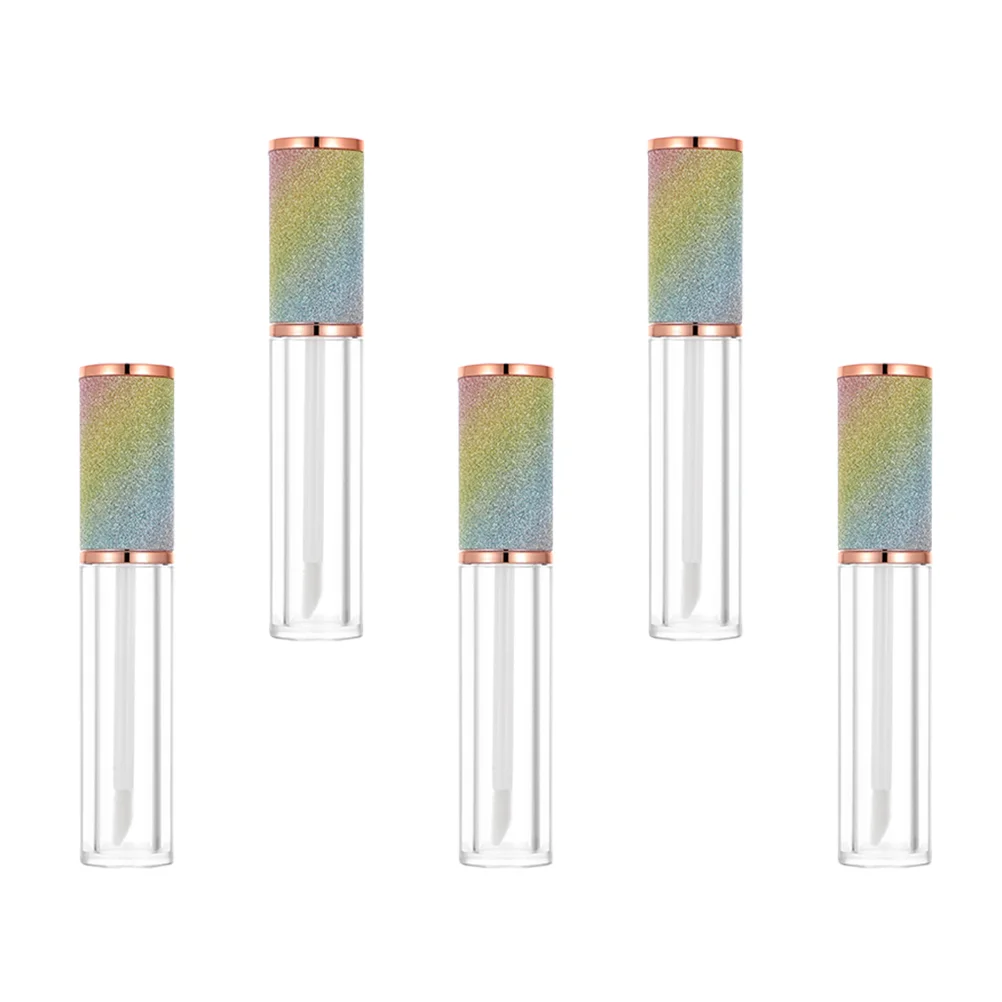 5 шт. тюбик для блеска губной помады бутылки глазури блеск губ кожаные цветные