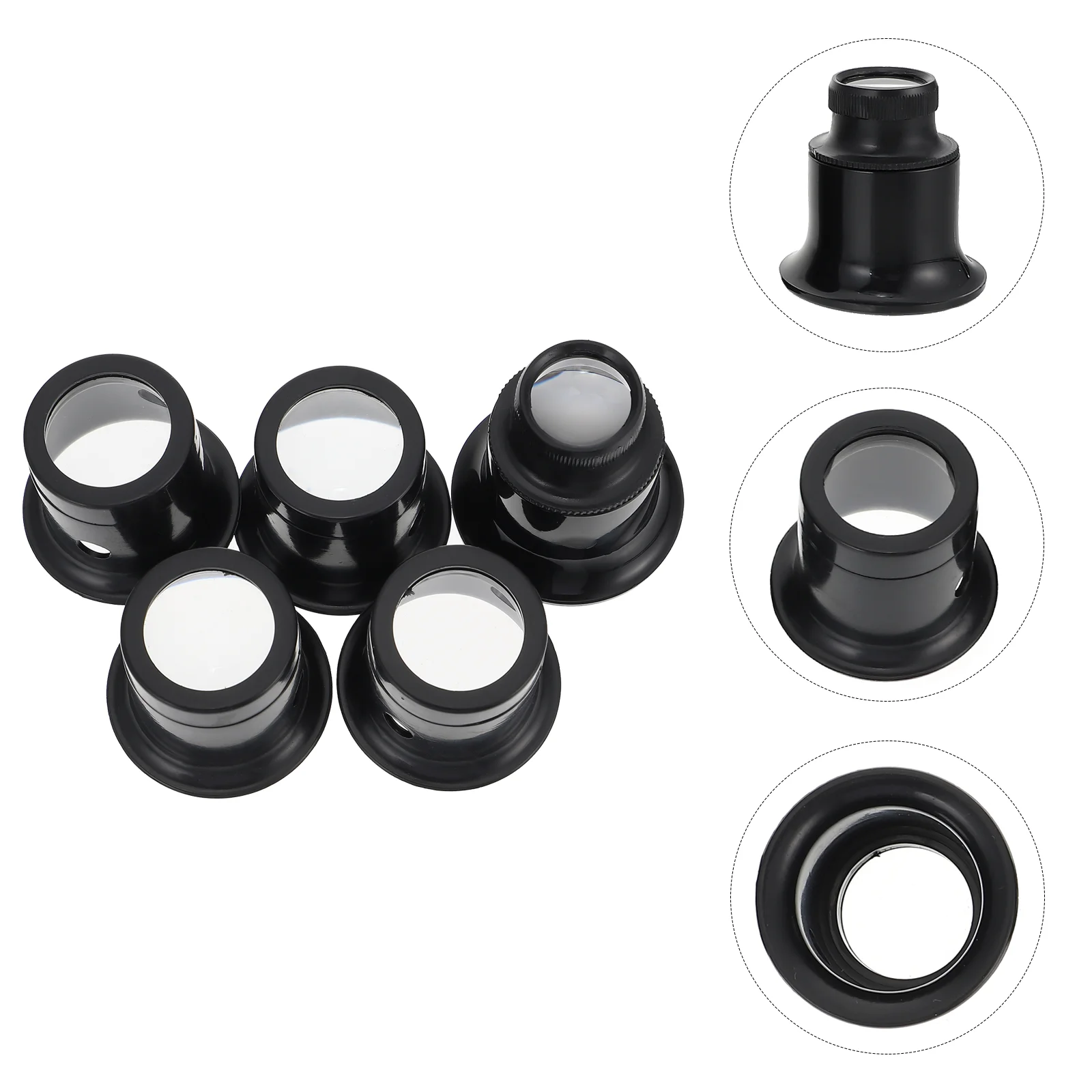 

5 Pcs Magnifier Watchmaker Tool Repair Eye Loupe Clock Magnifiers Jeweler Magnifying Glasses Repairing