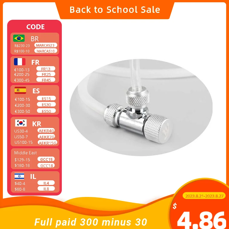 

Durable DIY Aquarium Counter Regulator Diffuser Adjustment Accessory Small Fish Tank Bubble Valve Easy Install Air Pump CO2