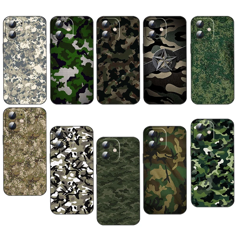 OK7 Camo Military Army Camouflage Soft Silicone Case for Xiaomi Mi F1 9T Pro A1 5X A2 Lite A3 CC9E 10T 11T 12Pro 12X Caver