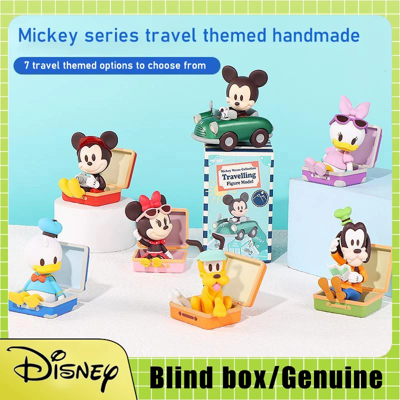 

Authentic Disney Mickey Series Travel Theme Handmade Blind Box Fashion Play Donald Duck Minnie Desktop Decoration Wholesale