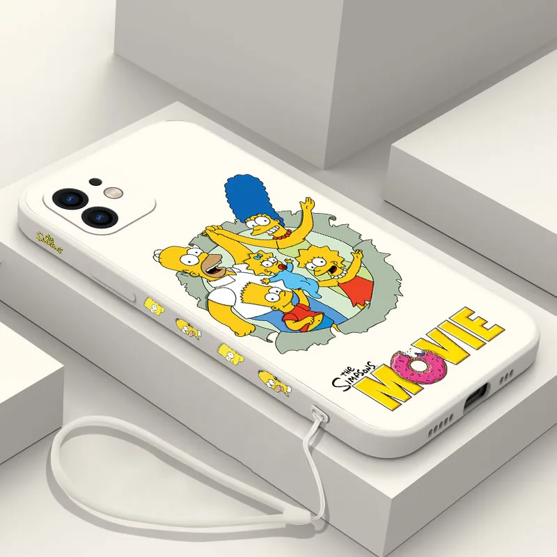 

Cartoon Funny The Simpson Phone Case For Xiaomi Redmi Note 11 10A 10 10S 9 8 7 Pro Plus 10C 9A 9C 9T 4G 5G Cases With Lanyard