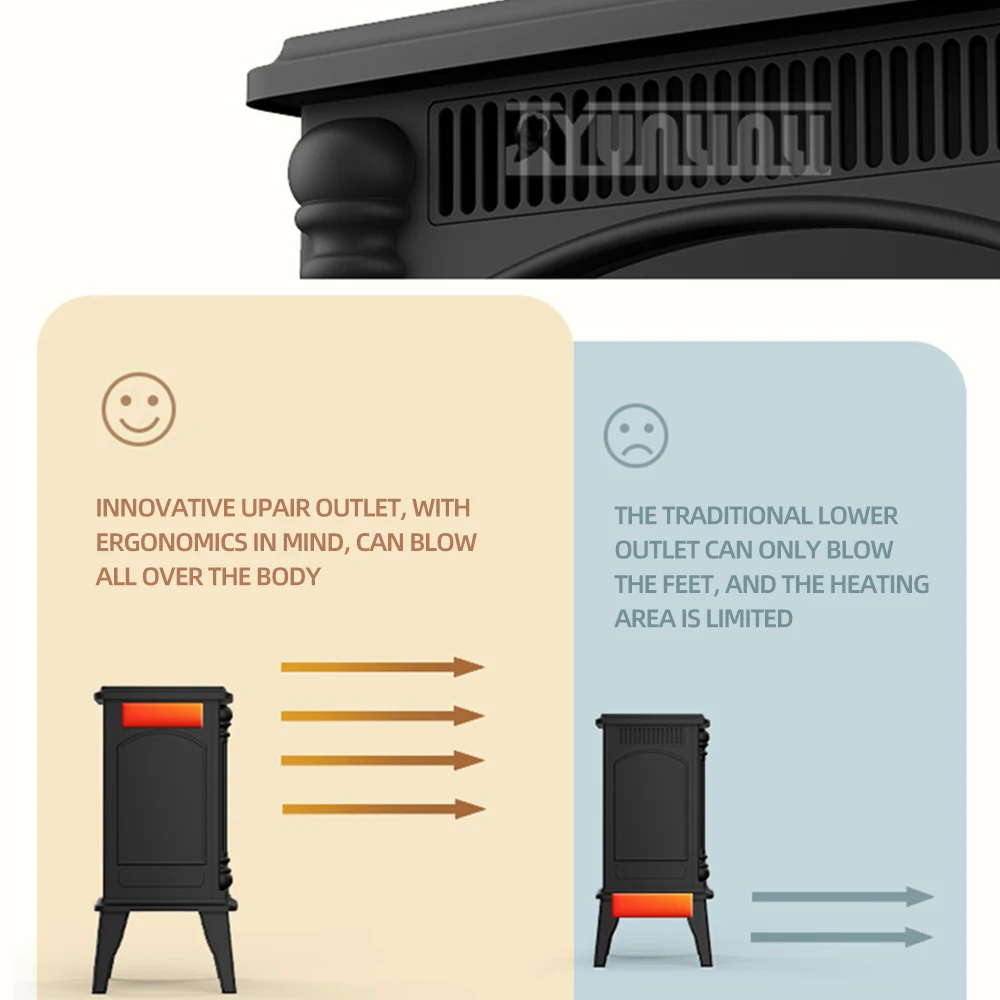 Электрический обогреватель 3D Flame Chauffage бытовой для гостиной каминов Aquecedor Eletrico