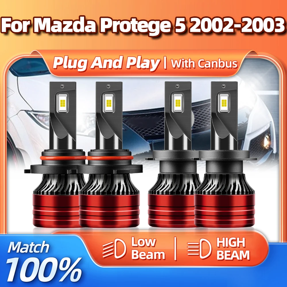 

LED Headlight 40000LM 240W H7 9005 HB3 LED Bulb Auto Lamp 12V 6000K White Turbo Car Light For Mazda Protege 5 2002 2003