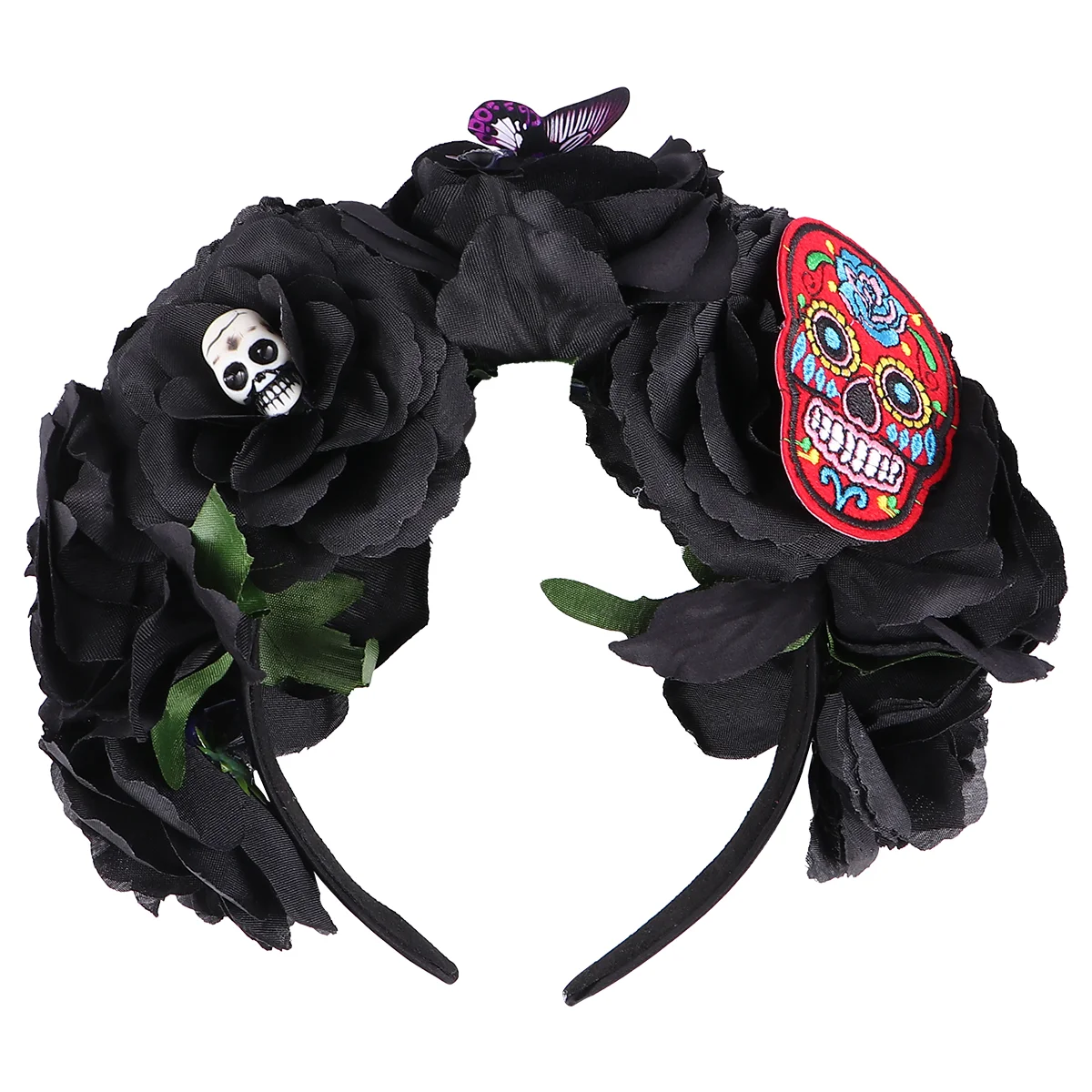 

Headband Mexican Headpiece Daythe Deadwomen Crownflower Floral Roseskull