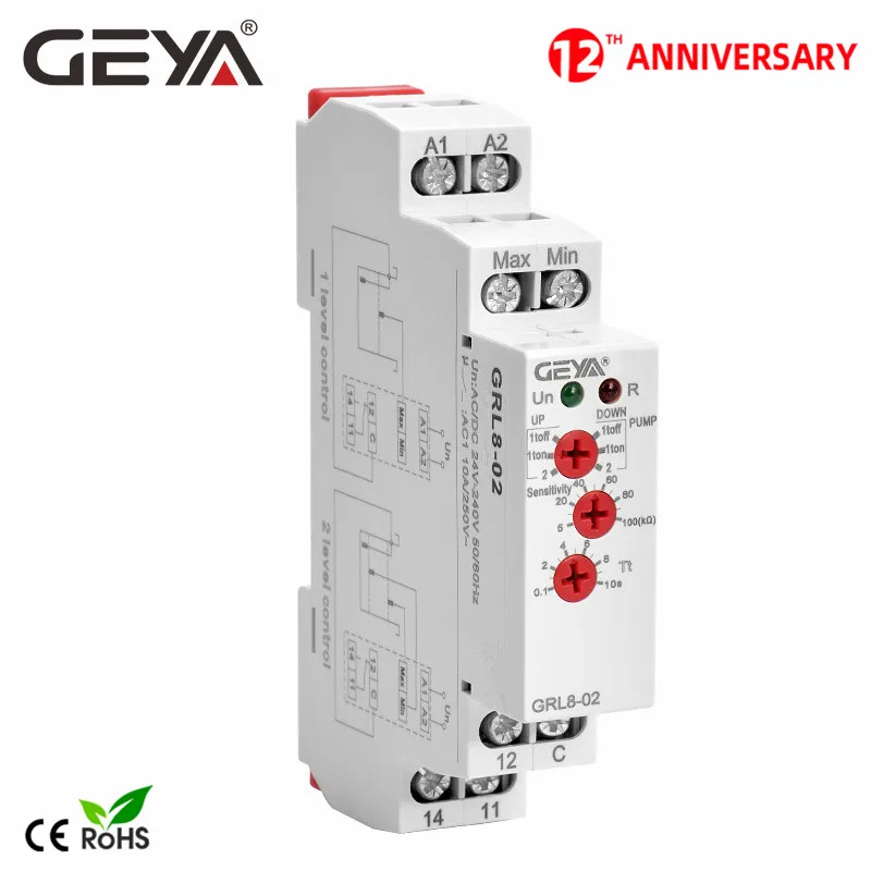 

Free Shipping GEYA GRL8 Water Level Controller Liquid Relay 10A AC DC 24V 220V Wide Range Voltage Water Pump Relay