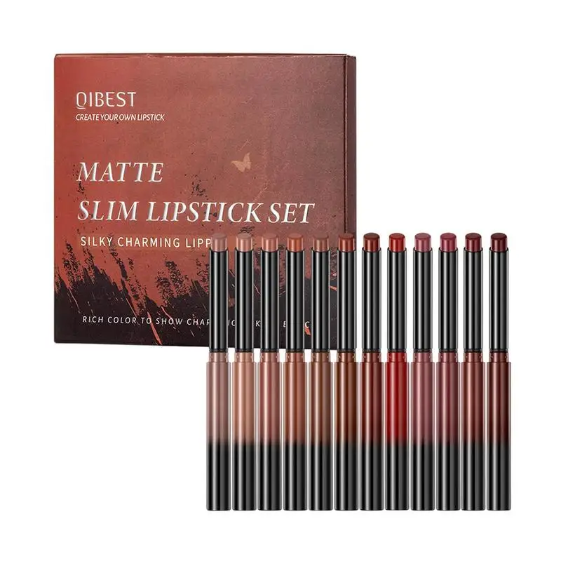 

Nude Matte Lipstick High Pigmented Lipstick Non-Stick Cup Lip Stick Stain Waterproof Not Fade Lipstick Makeup For Girls Women