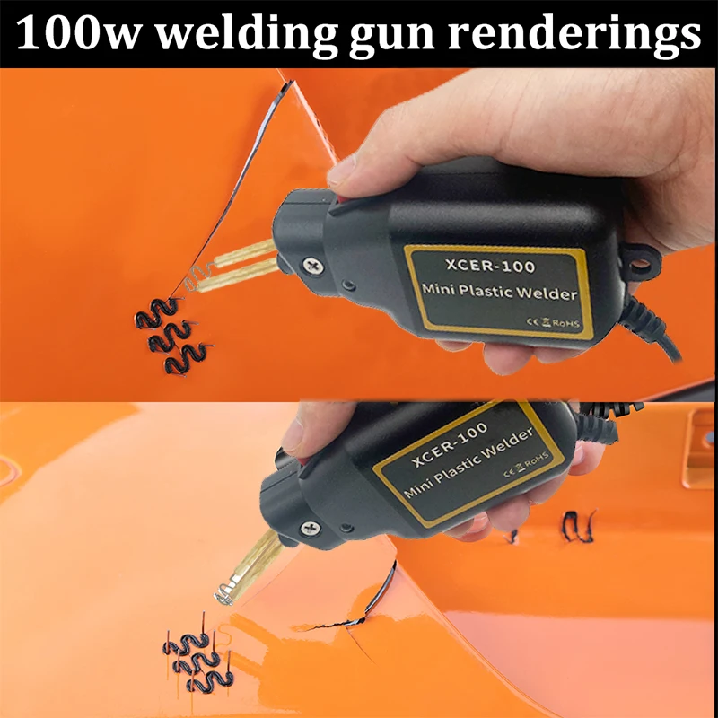 110V/220V New Hot Air Gun Stapler Plastic Welder Soldering Iron Hot Portable Plastic Welder Nail Bumper Repair Car Tool Kit images - 6