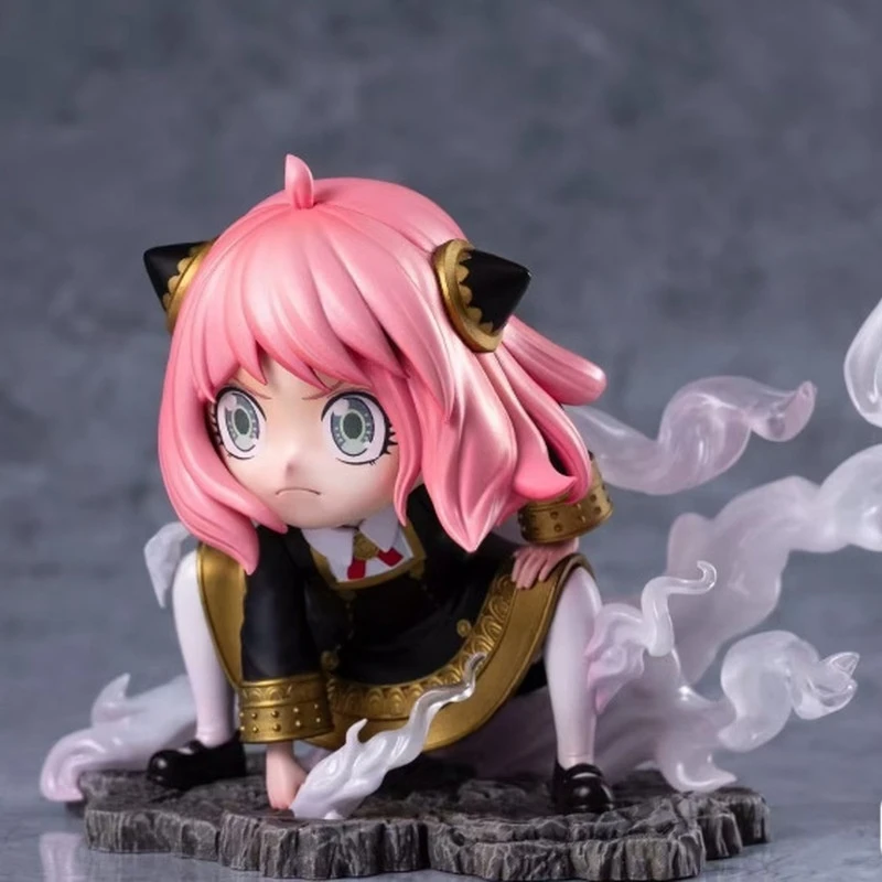 10 см Spy Family Anya Forger Аниме Фигурка Милая Аня Звездный Глаз ПВХ Статуя Пересадка Лица