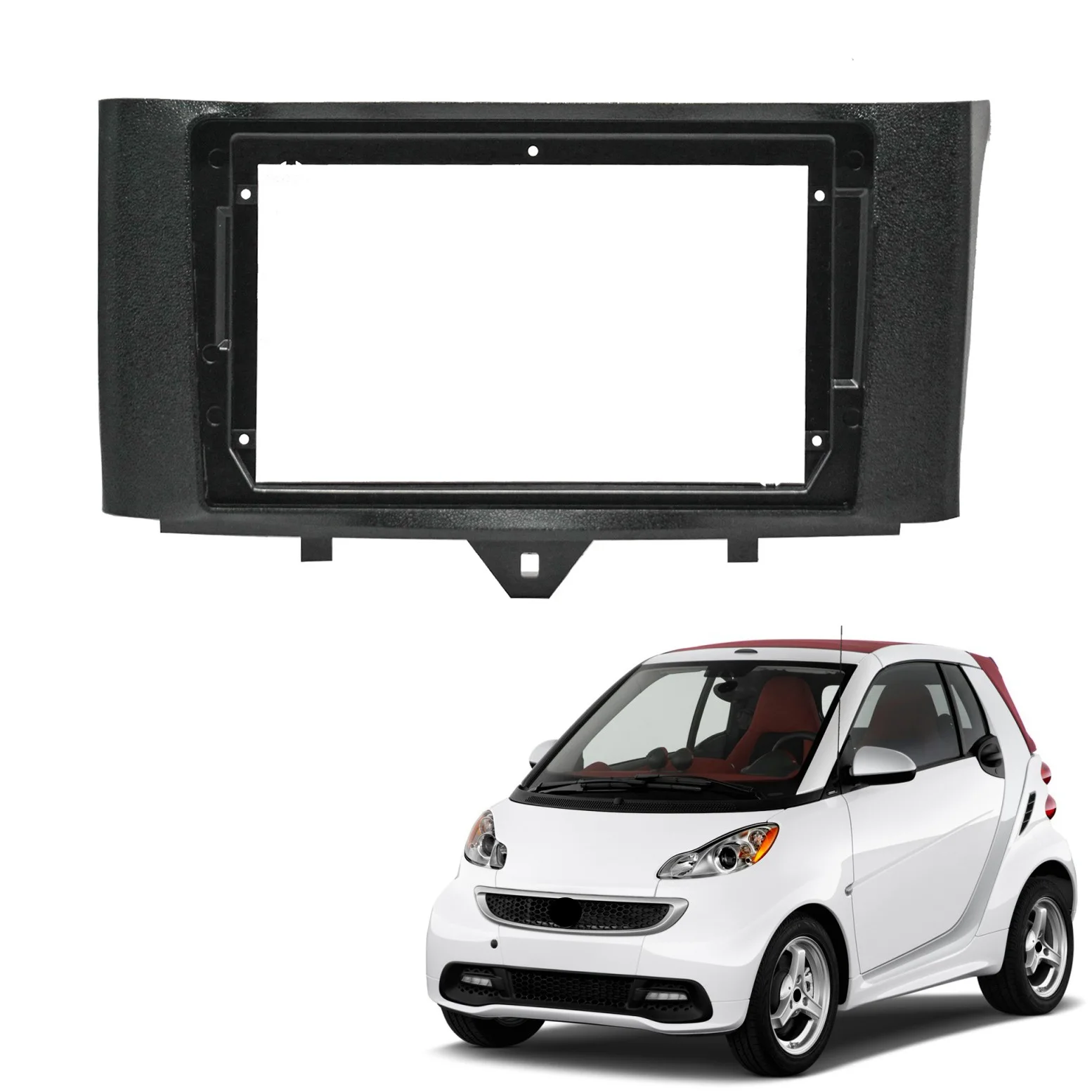 Fascia For Benz Smart Fortwo 2011-2015 Dvd Stereo Frame Plate Adapter Mounting Dash Installation Bezel