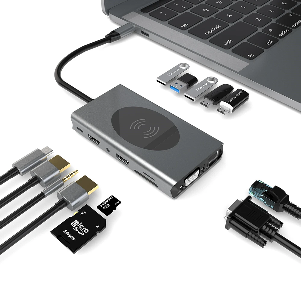 

Док-станция для ноутбуков с USB-портами и поддержкой HDMI