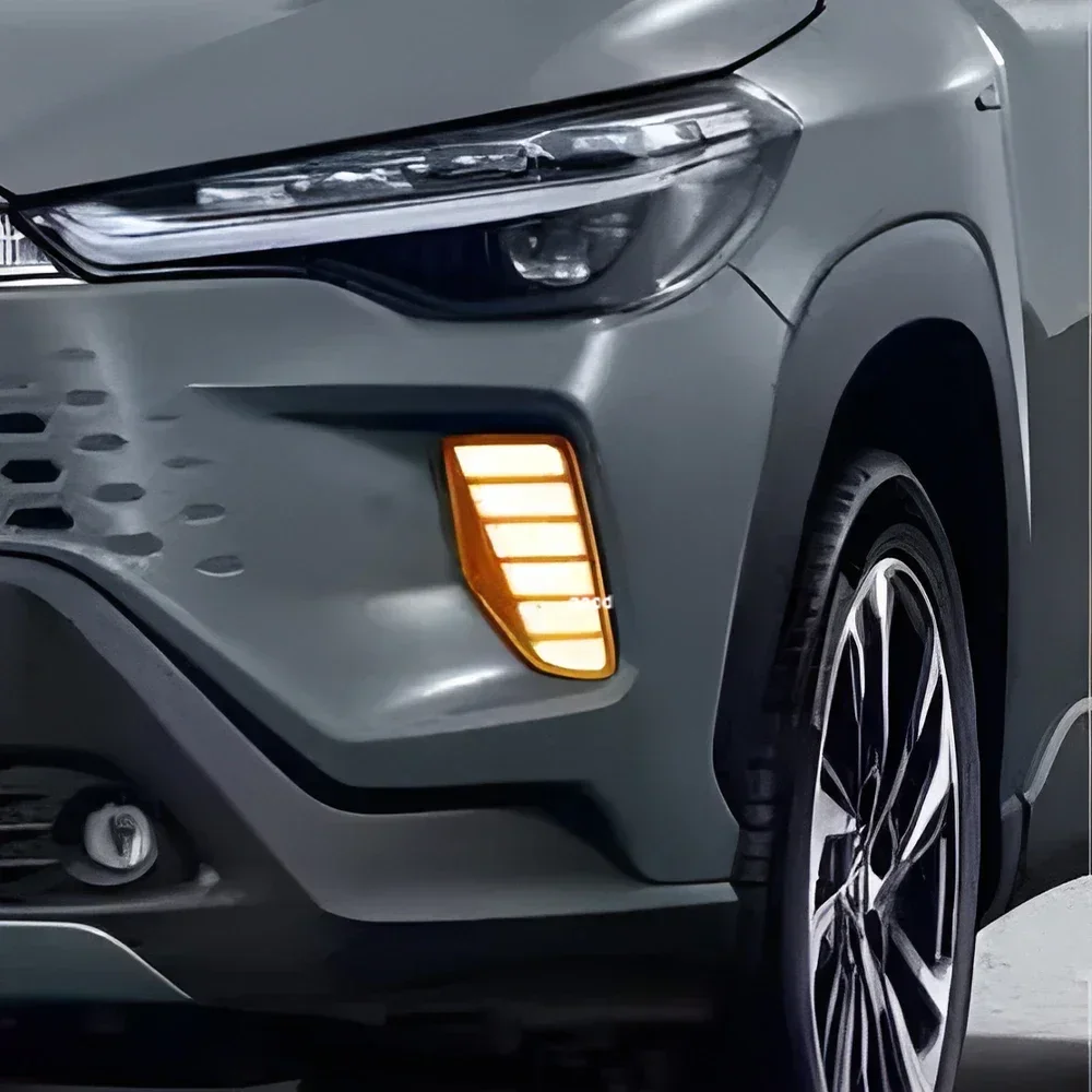 Фото Автоматическая сборка DRL для Toyota Corolla Cross 2024, обновленный передний бампер, светодиодные динамические дневные ходовые огни, автомобильные аксессуары №1