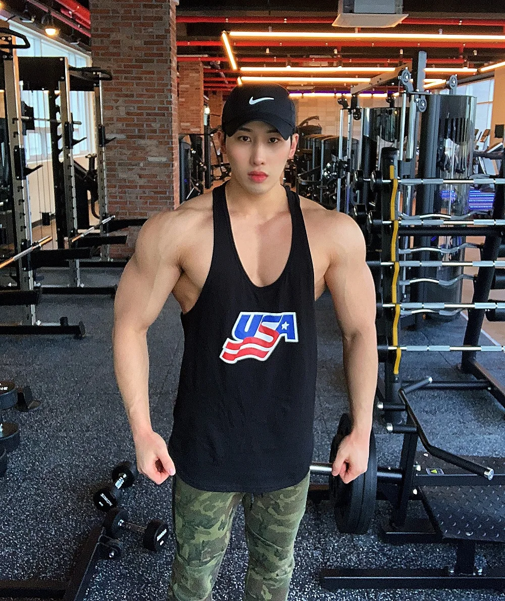 

Gym Tank Tops Men Fitness Mens Gym Clothing Bodybuilding Tank Tops Sports Singlet Stringers Men Workout Casual Undershirt Vest