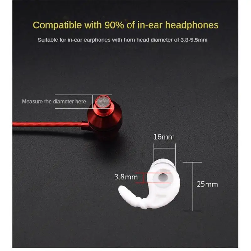 

Earphone Cover In-ear Silicone Sleeves Black Resistant To Compression And Deformation Headphone Silicone Case Silicone Earhook