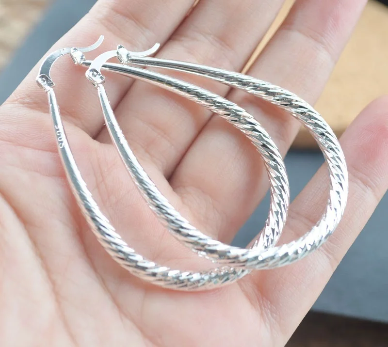 

ANGLANG Hiphop Stylish Hoop Loop Earrings Gold&Silver Color Available Women Earrings Punk Girls Hyperbole Wholesale Lots&Bulk