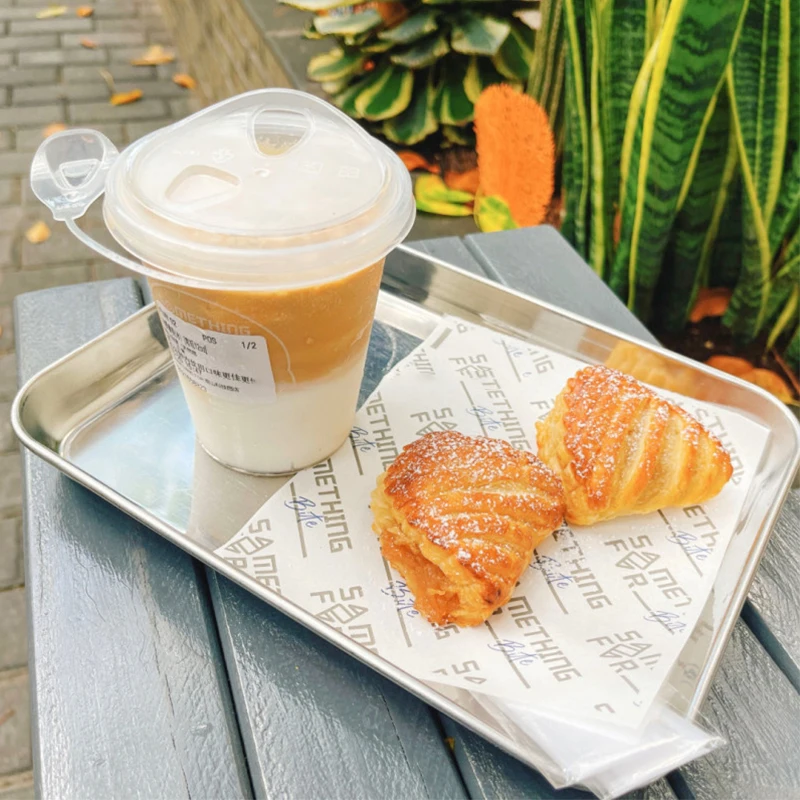 Прямоугольный противень Nerhua из нержавеющей стали для хранения дисков в кафе