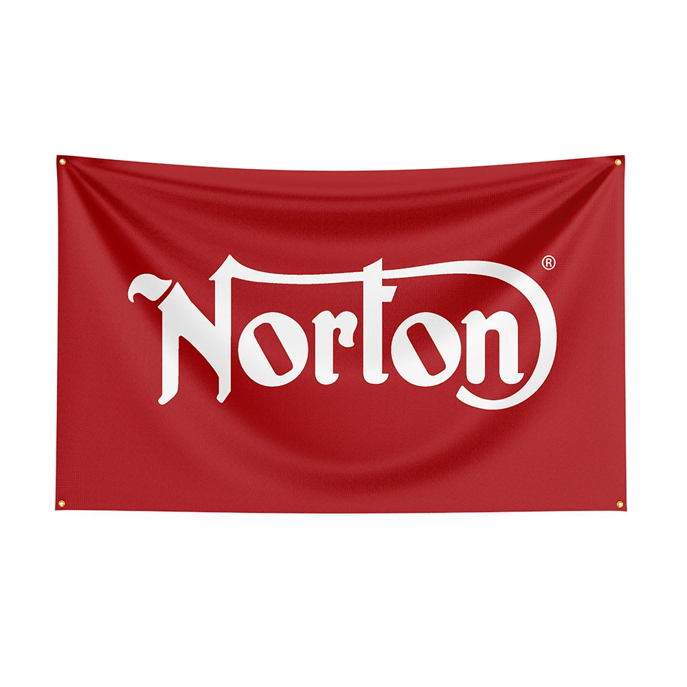 

3x5 Nortons флаг полиэстер Печатный гоночный мотоцикл баннер для декора 1