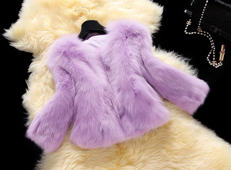 2022 Winter 9 Colors Short Faux Fur Coat Korean Version Fox Fur Slim Fit and Slim Ladies Fur Coat women winter jacket