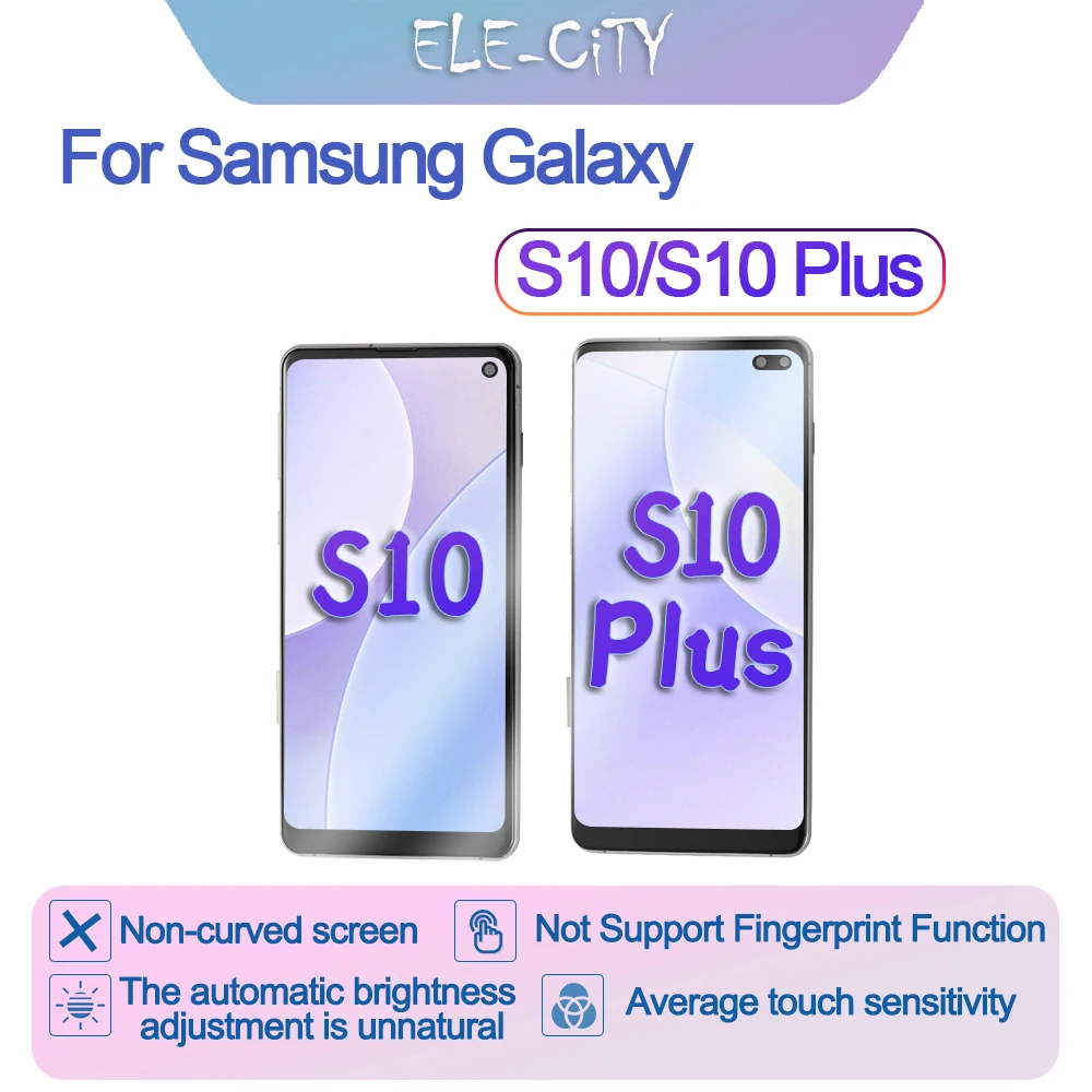 Newest Product LCD Display For Samsung Galaxy S10/S10 Plus Incell Quality Touch Screen With Frame Assembly Replacement Parts