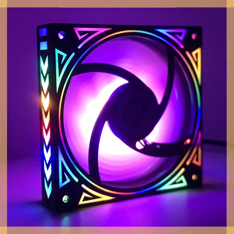

PC Computer Ultra Silent LED Cooling Fan Radiator, 12CM 120X120X25mm 12V Computer Fan, 12VDC 3P IDE 4D(2wire)