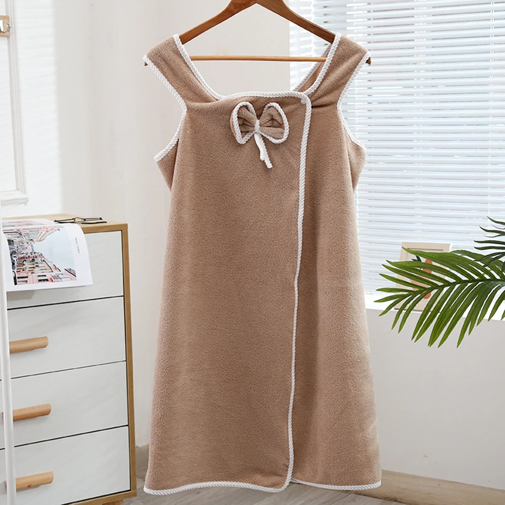 

Утолщенное плюшевое банное платье для женщин, прочное Впитывающее банное полотенце, банная одежда