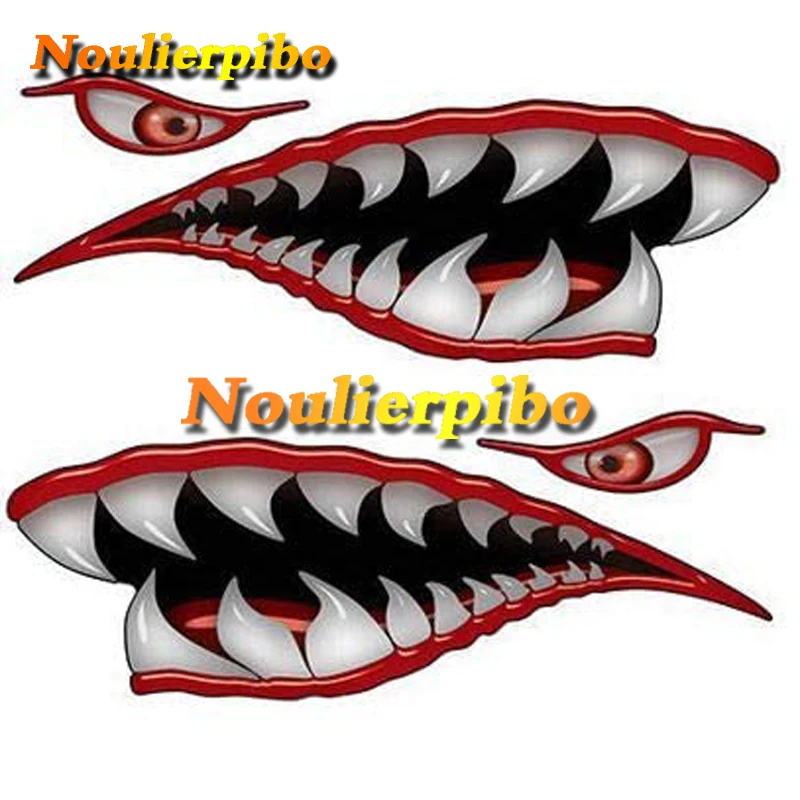 Автомобильные наклейки с тиграми акулой рот крутые автомобильные креативные