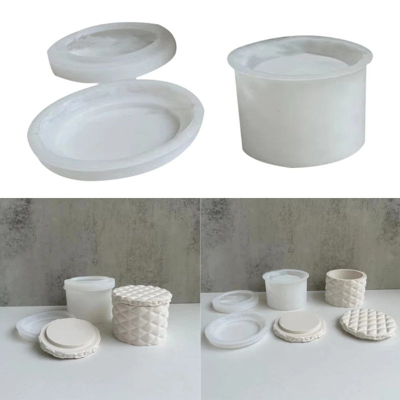 

Смолы коробки формы с крышками 3D банка силиконовые формы безделушки контейнер для хранения формы 124A