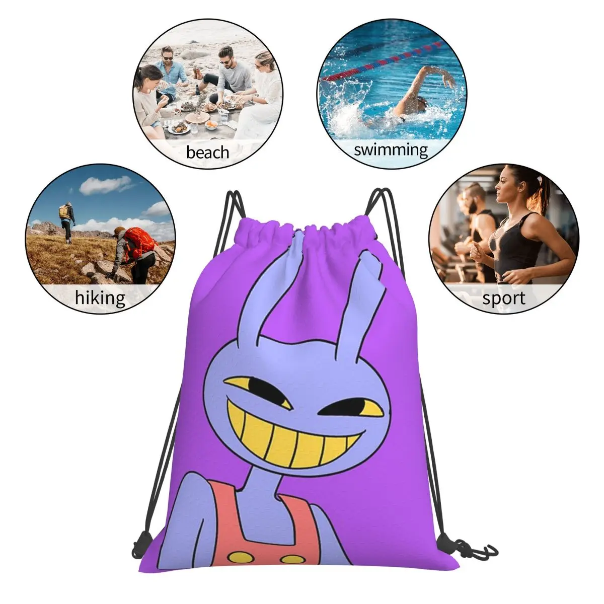 Jax-The Amazing Digital Circus Рюкзаки Портативные сумки на шнурке Карманная сумка для