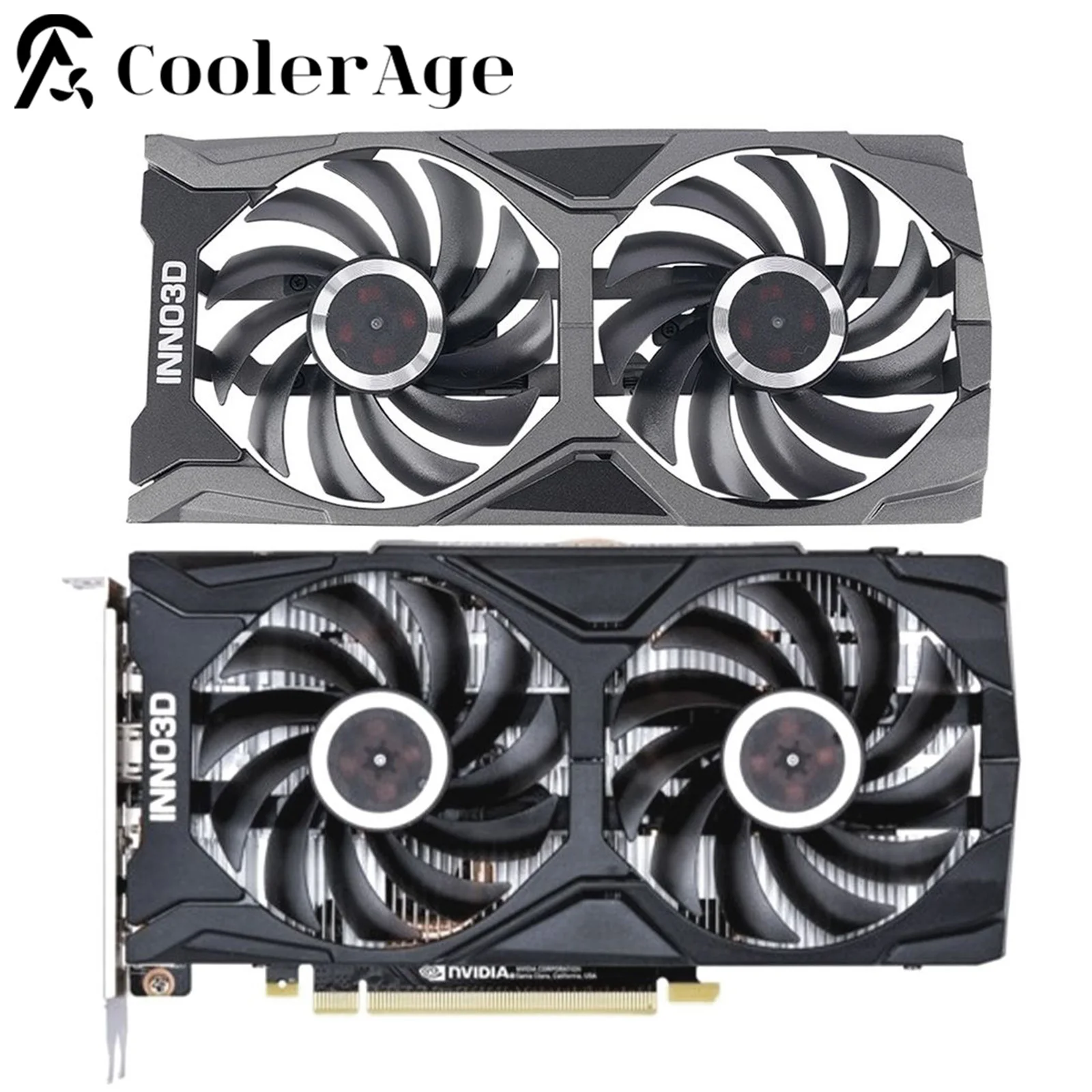 

For INNO3D GeForce GTX1660 RTX2060 SUPER Twin X2 OC Video Card Fan with Case 85MM GTX1660 RTX2060 Graphics Card Cooling Fan