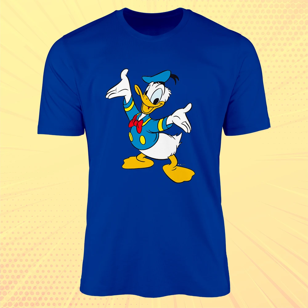 

Donald Duck Disney Cartoon Rouncd Neck Men's Short Sleeve T-shirt Shirt Women