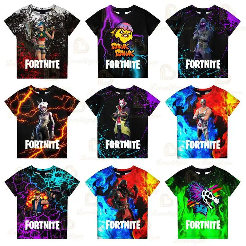 

Fortnite Victory Shoot Game 3D Print T-shirt Tshirt Clothing Harajuku T-shirt Kids Hero Tops Men 2021 Boys Girls