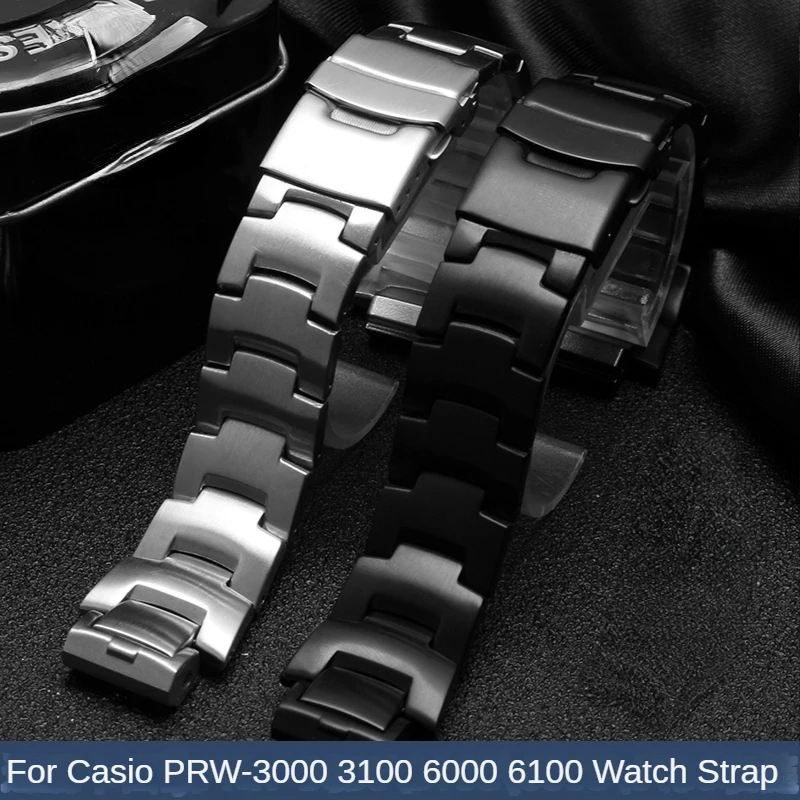 

Ремешок из нержавеющей стали для часов Casio-3000, 3100, 6000, 610, аксессуары для альпинизма, ремешок для часов, браслет 22,16 мм