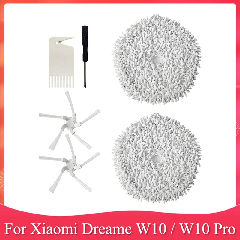 

Набор аксессуаров для робота-пылесоса Xiaomi Dreame W10 / W10 Pro, тряпочка для швабры, боковая щетка, запасные части
