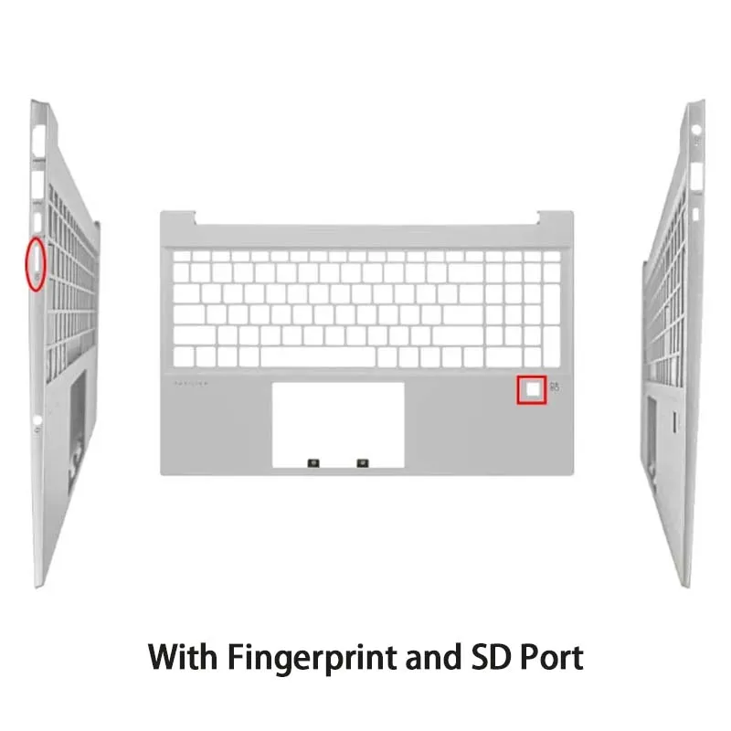 Фото Запасные крышки: задняя крышка LCD, передняя рамка для HP Pavilion 15 15-EG 15-EH 15Z-EH TPN-Q245/Q246, подставка для рук, нижний корпус, петли, серебристые. №4