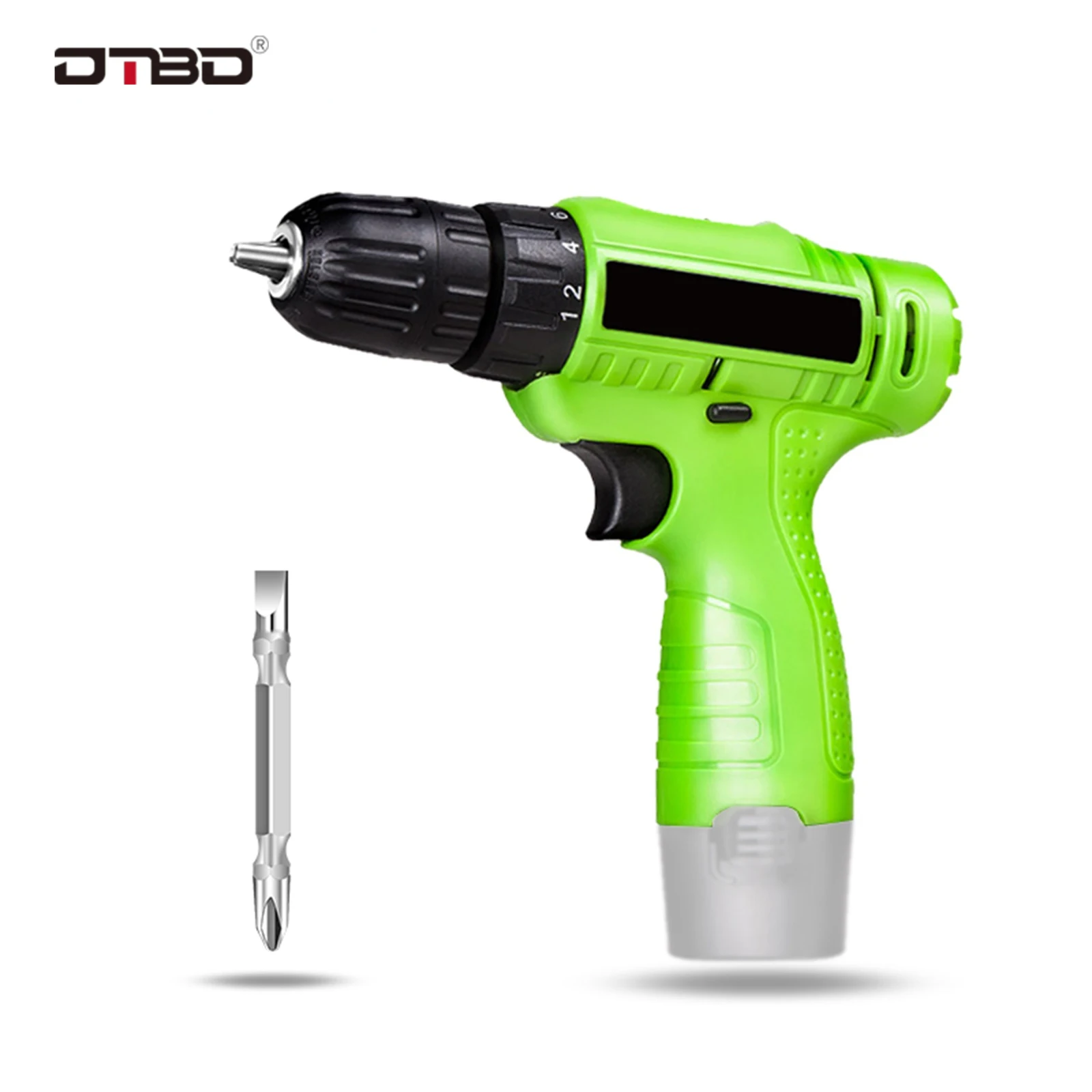 

DTBD Household Drill Driver Screwdriver 12V Single-Speed Lithium Drill Lithium-Ion Battery Mini Wireless Power Driver Bare Tool