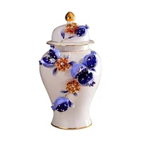 european royal blue pomegranate general altar general tank vase fortune hat covered ginger jars ornament creative gift