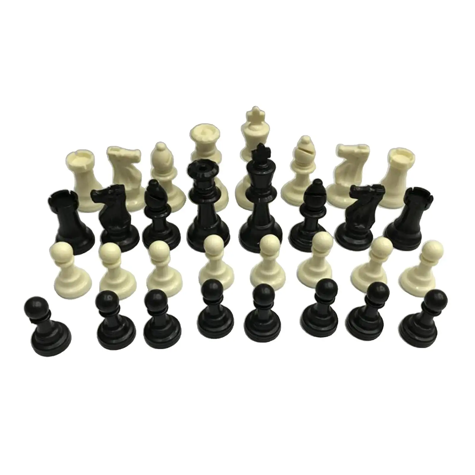 

32pcs Chess Pieces Replacement Traveling Game Chess Game 95mm King No Board