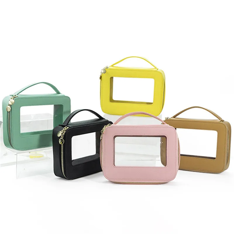 

Colorful Portable Cosmetic Case Travel Transparent Makeup Bag PVC Cosmetic Bag High Quality Durable All-Maych Wash Bag