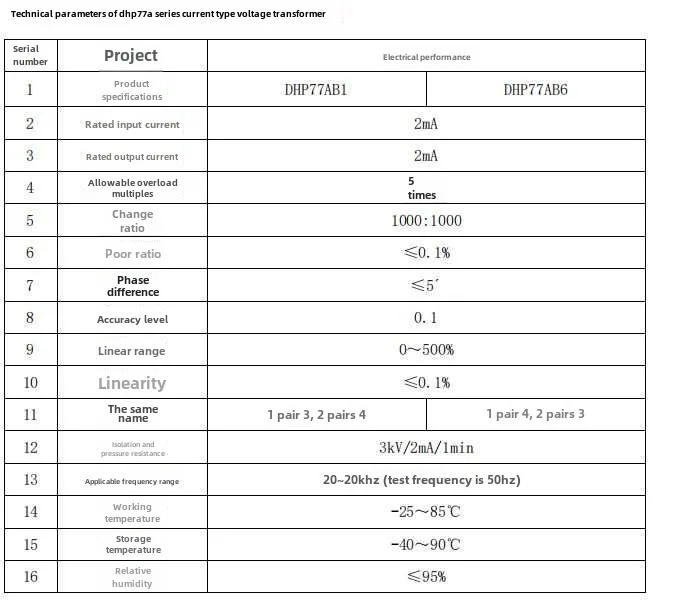DHP77AB1 Трансформатор напряжения тока 2 мА/2 мА трансформатор Deheng совершенно новый в