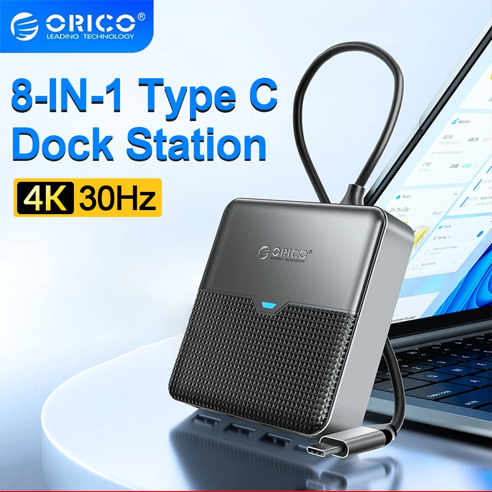 

Док-станция ORICO, 4K 60 Гц, Usb 3,0, HDMI, RJ45