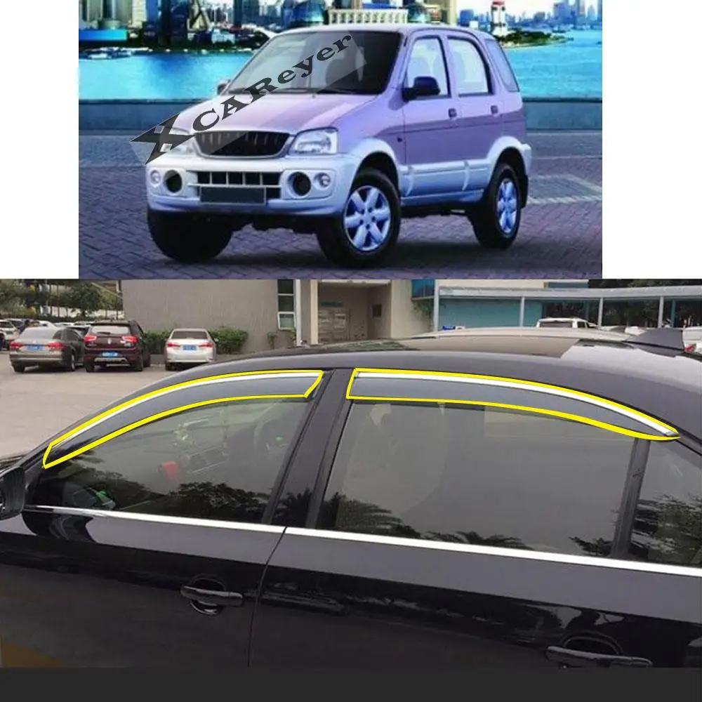 

Car Body Styling Sticker Plastic Window Glass Wind Visor Rain/Sun/Smoke Guard Vent Parts For TOYOTA TERIOS 2004-2006